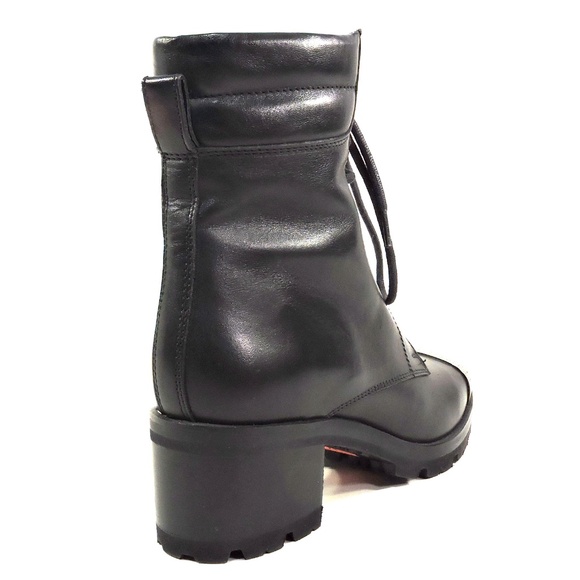 BALDININI 🇮🇹 WOMEN'S BLACK SOFT LEATHER WINTER FASHION ANKLE BOOTIE - Picture 5 of 7